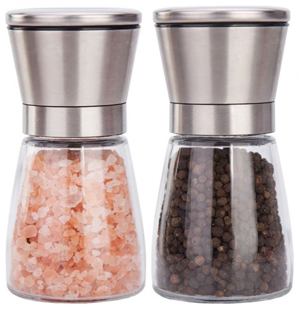 pepper grinder with Stainless Steel lid - Maidao Glass